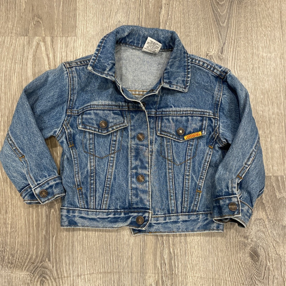 Vintage Jordache Denim Jean Jacket Baby 4 Trucker 90s‎ Unisex Horses